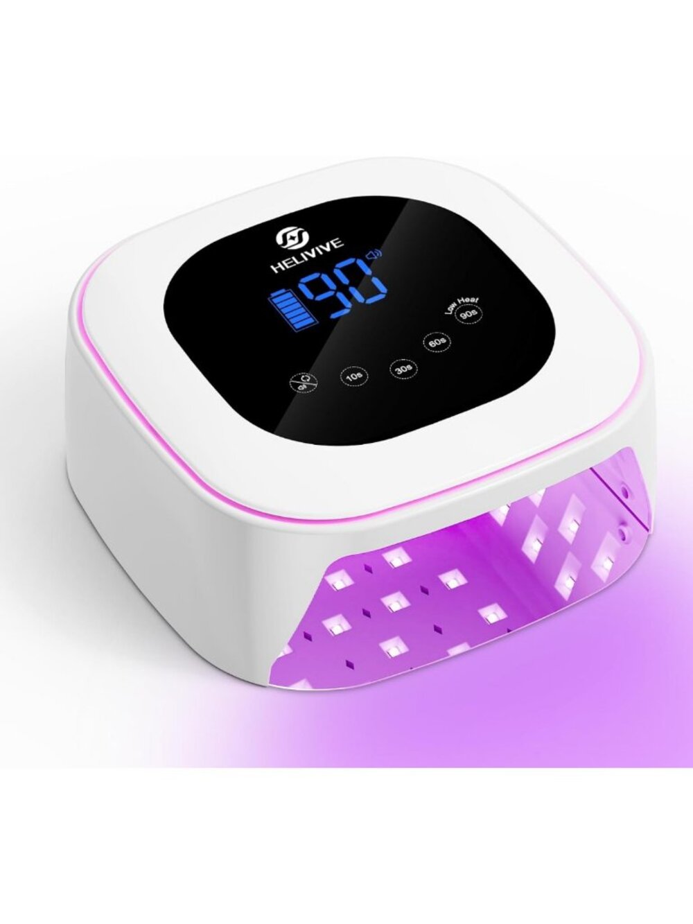 Portable 80W Cordless UV LED Nail Lamp - Fast Rechargeable Nail Dryer Light